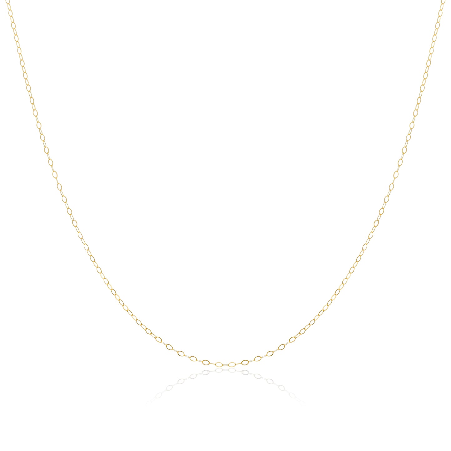 9ct Gold Lightweight Trace Chain 16 - 20 Inches