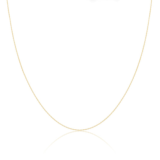 9ct Gold Rope Chain 16 - 18 Inches