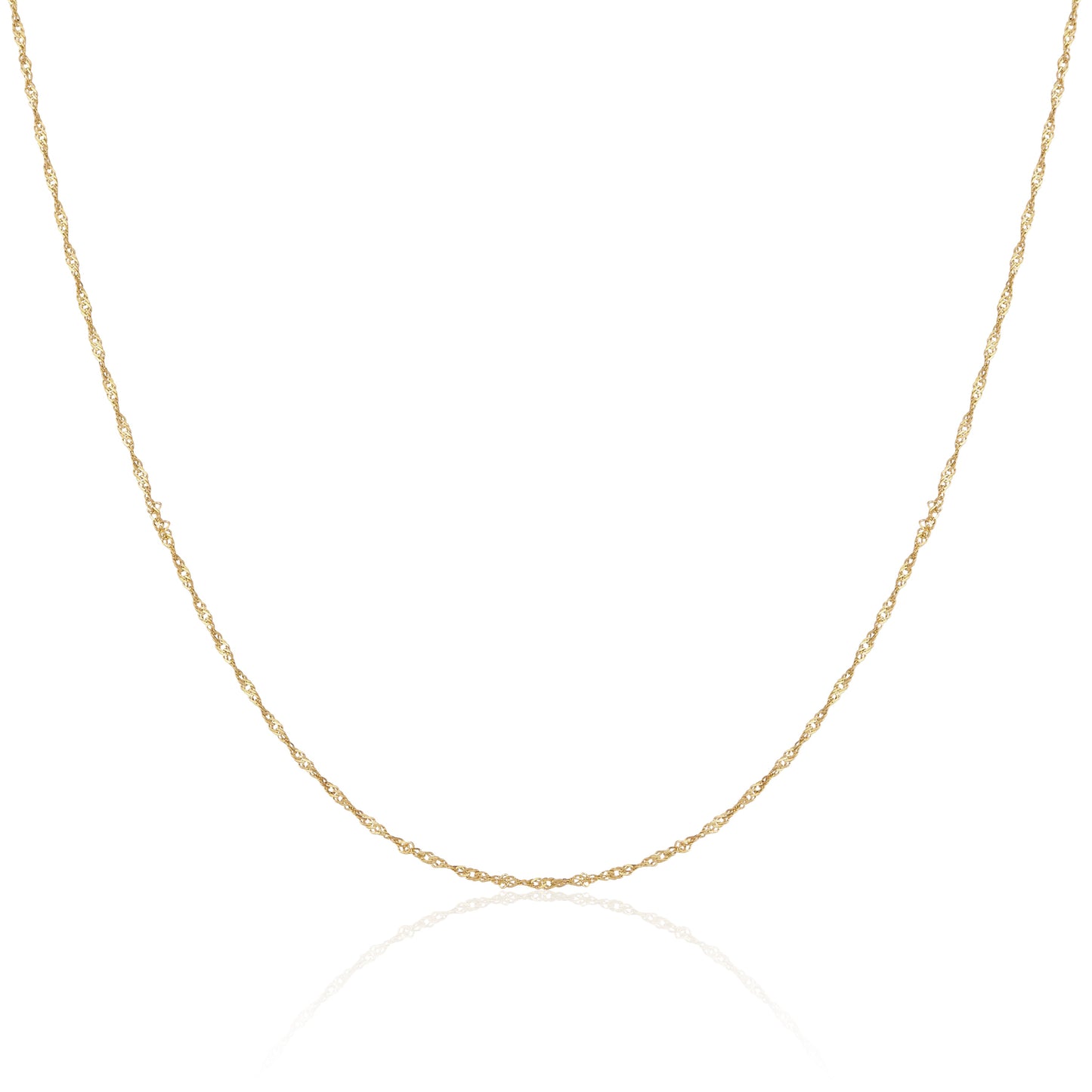 9ct Yellow Gold Singapore Chain 16 - 22 Inches