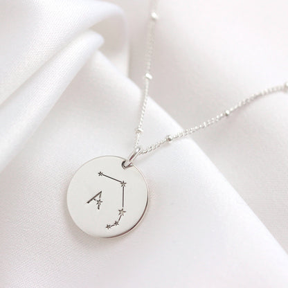 Personalised Sterling Silver Constellation Initial Necklace