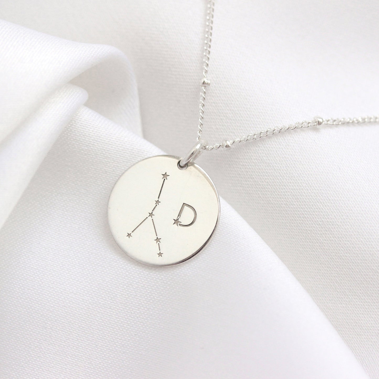 Personalised Sterling Silver Constellation Initial Necklace