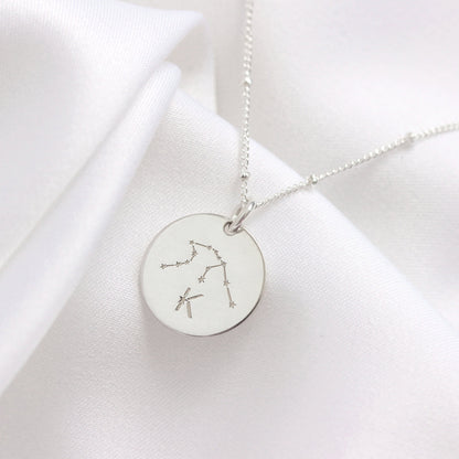 Personalised Sterling Silver Constellation Initial Necklace