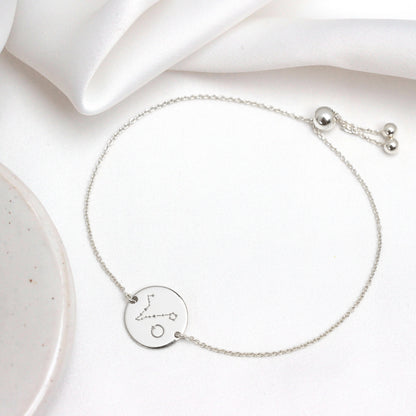 Personalised Sterling Silver Constellation Initial Bracelet